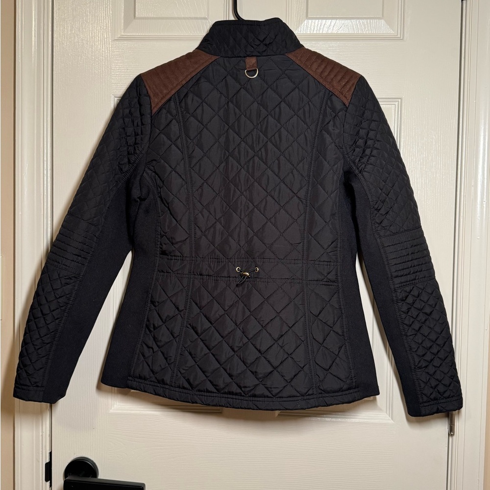Weatherproof Women's Black and Brown Quilted Utility Jacket - Picture 6 of 10